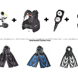 100 2025 02 17 Px100 Regulator Club Bcd T.i Combo Gauge Free Mesh Duffel Sherwood Fusion Fins