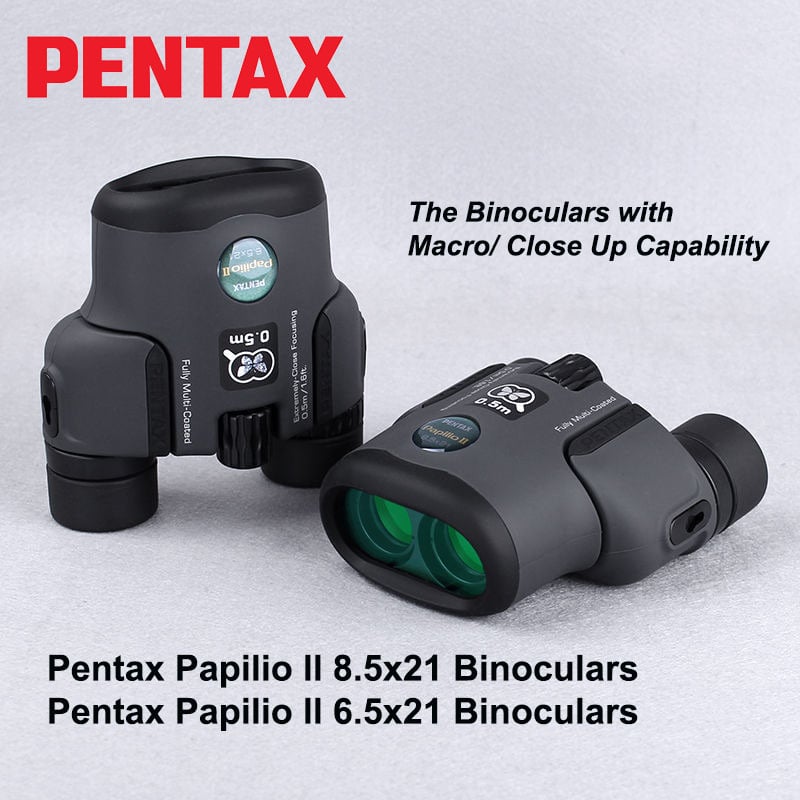 Pentax Papilio II Close Focus 8.5×21 Binoculars • John Muir Laws
