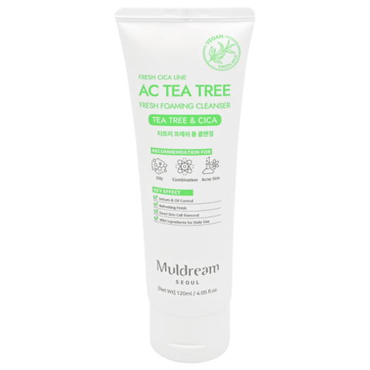 Muldream Jabon Facial Fresh Cica Cleanser Tea Tree Cica *120Ml