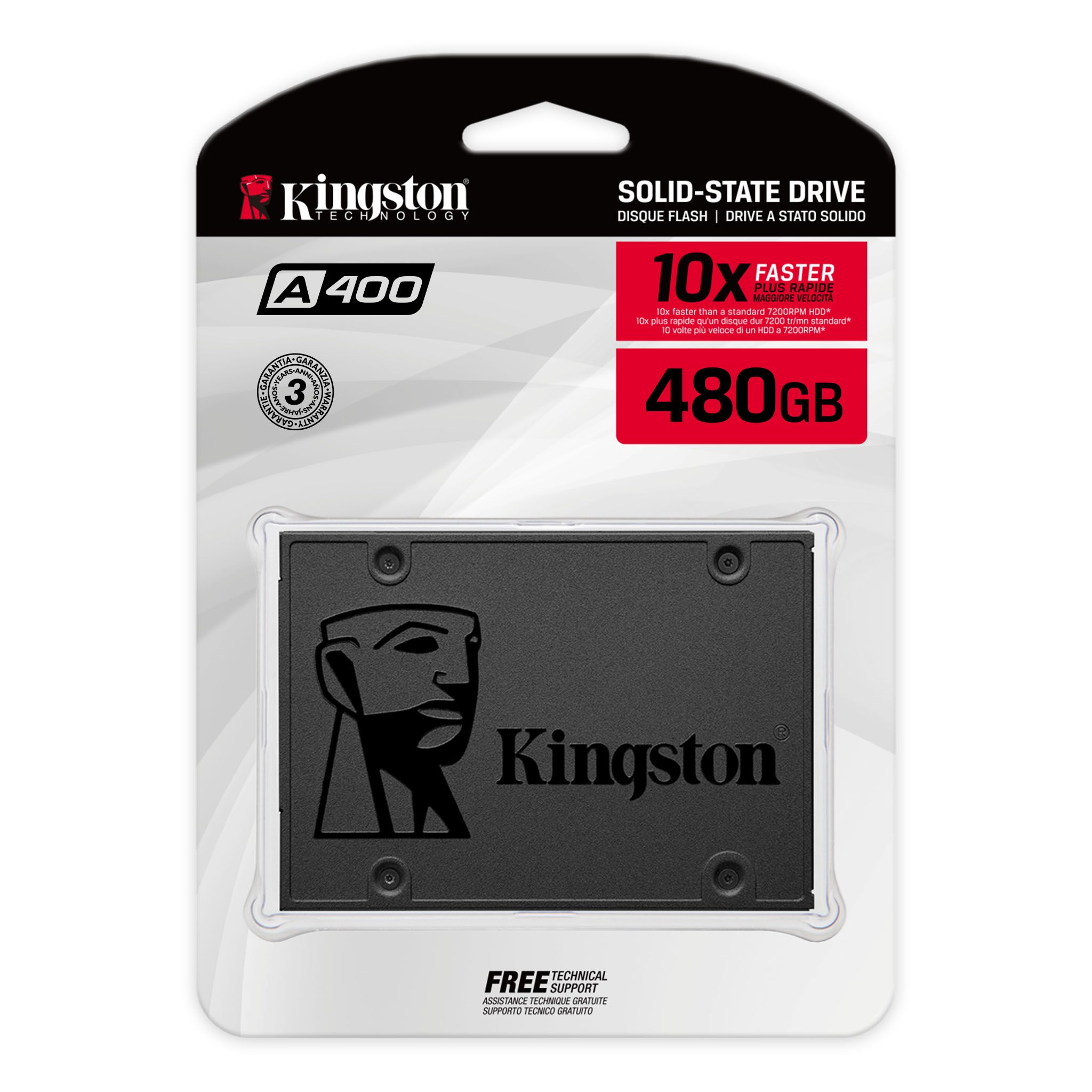 DISCO SSD KINGSTON 2 5 SATA A400 480GB TLC NAND STANDALONE DRIVE READ