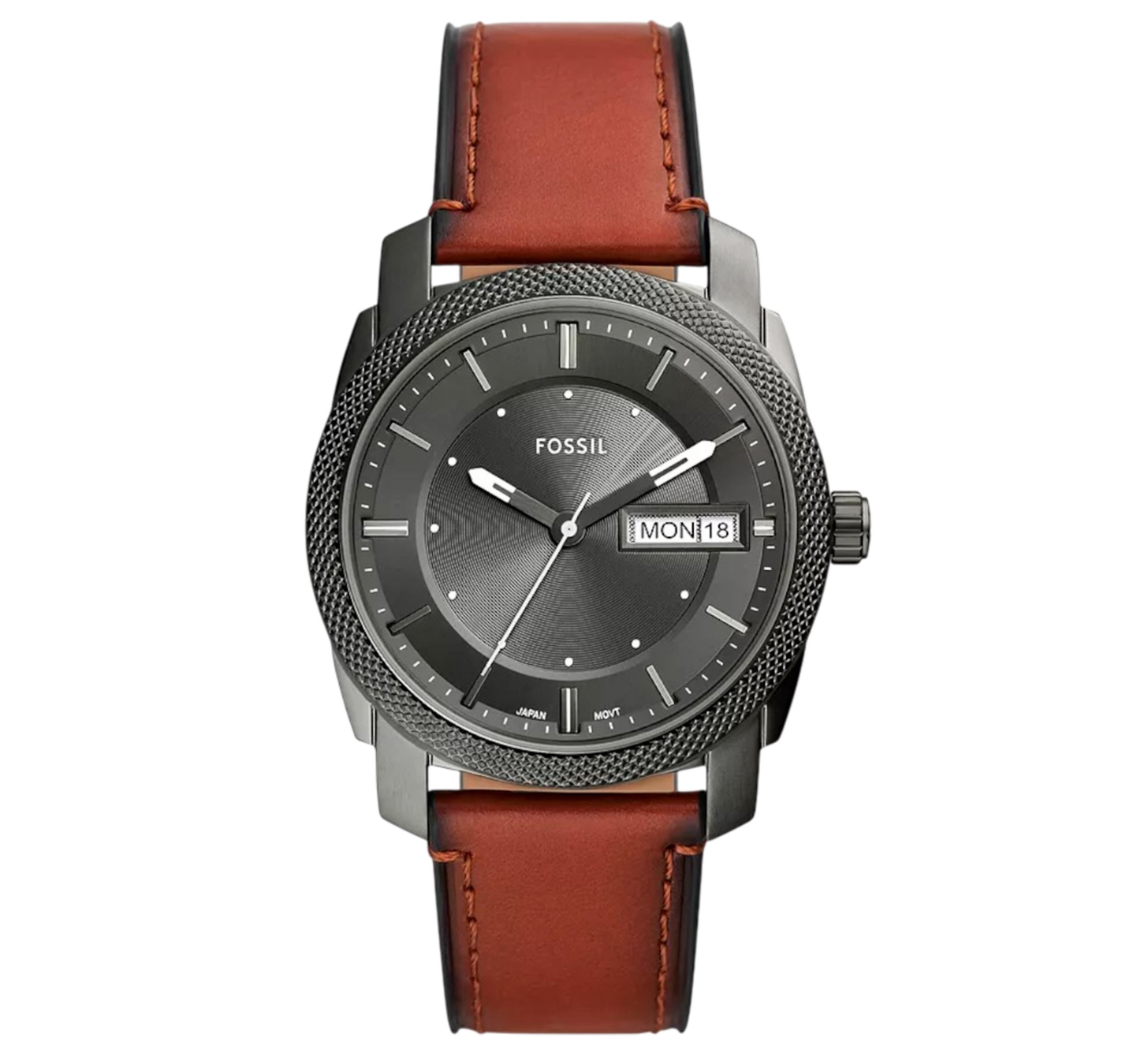 Fossil reloj analógico Silver / Café