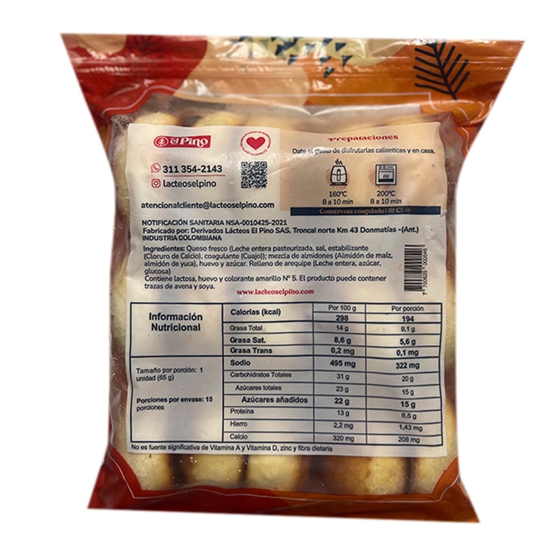 ALMOJÁBANAS CONGELADAS PRE HORNEADAS RELLENAS CON AREQUIPE