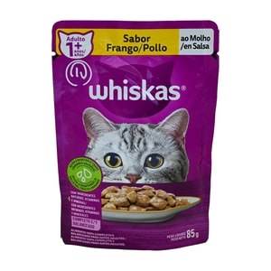Whiskas Alimento Humedo En Salsa Gato Adulto Pollo Sobre *85G