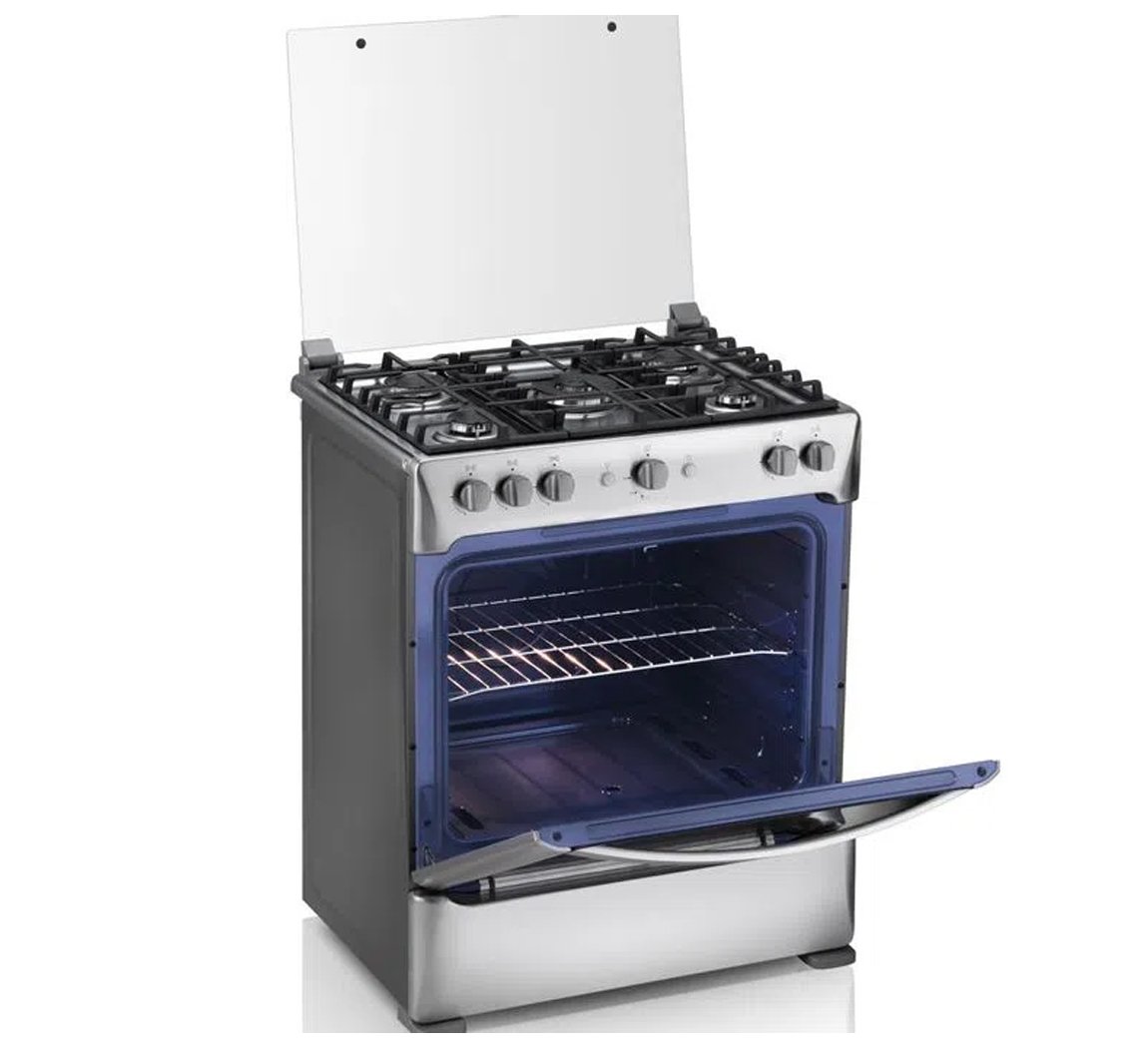 Indurama Turin Zafiro Cocina 5 Quemadores Acero Inoxidable