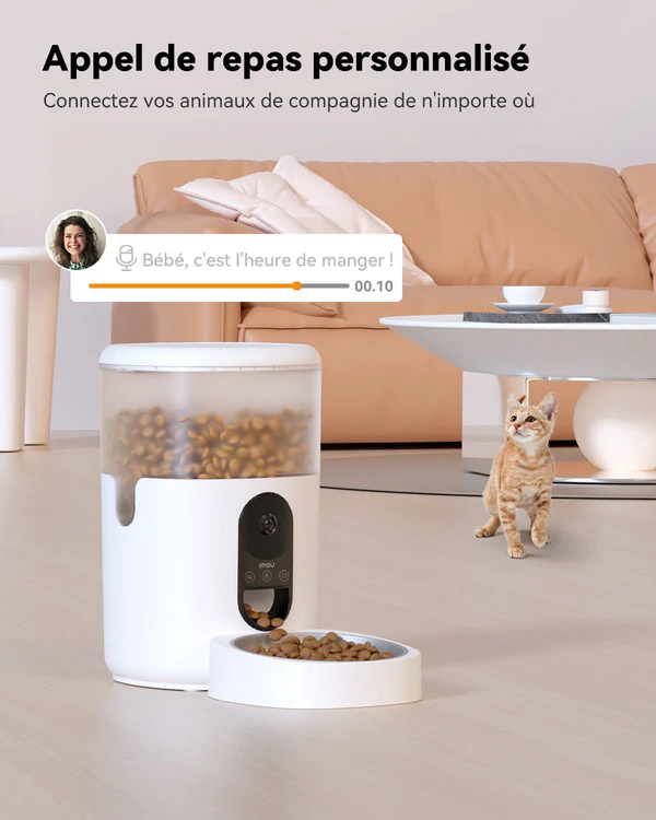 DISPENSADOR DE ALIMENTOS INTELIGENTE PARA MASCOTAS IMOU PF1-4L WIFI CAMARA 360 AUDIO BIDIRECCIONAL PROGRAMABLE