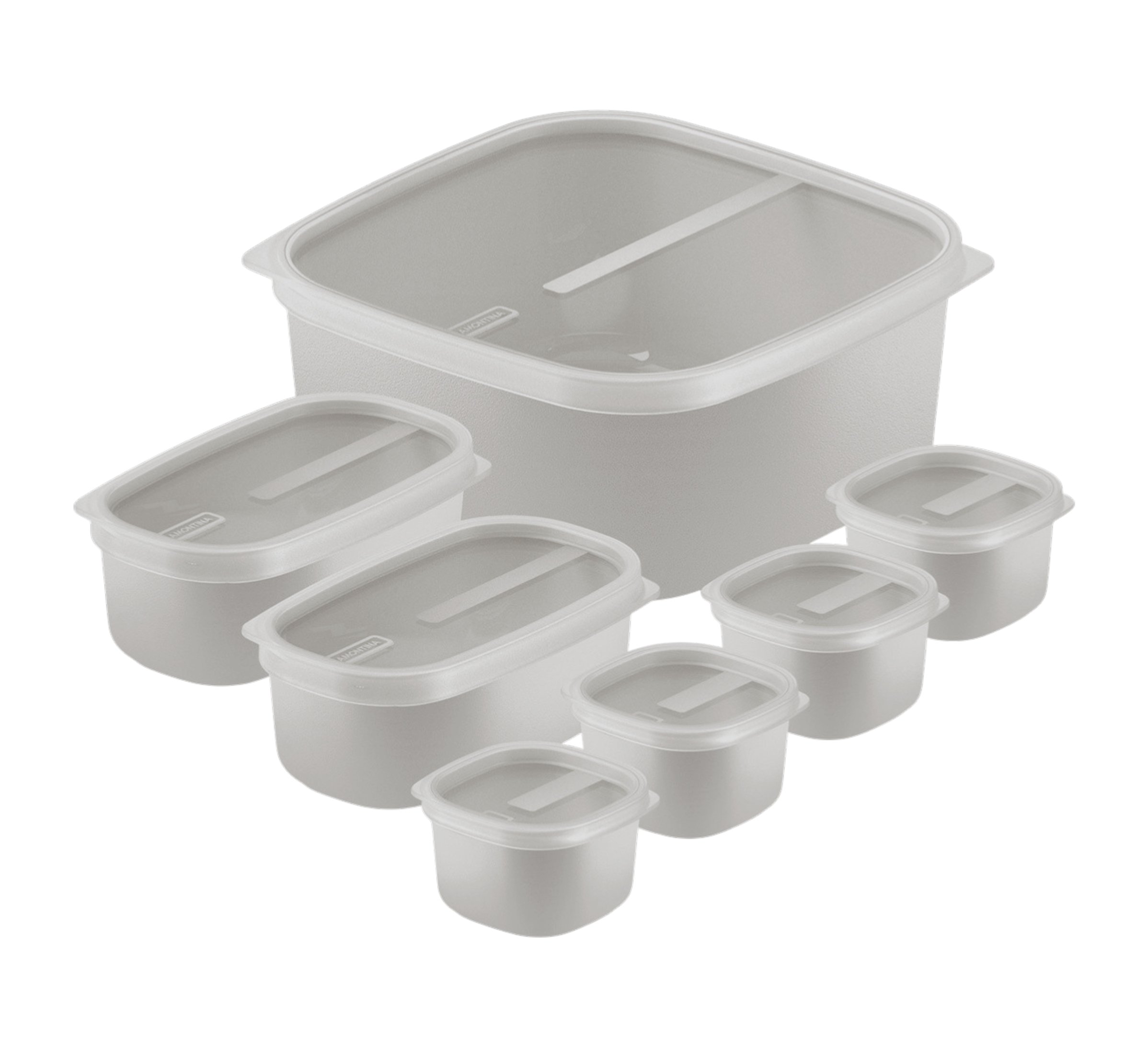 Tramontina juego de potes mixcolor 7 pzs gris