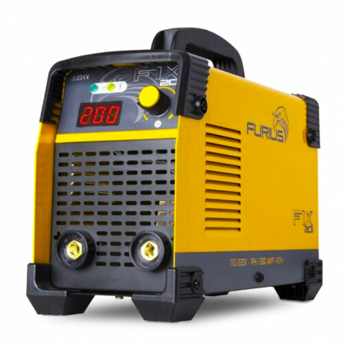 SOLDADORA INVERTER 200A 110/220V FURIUS FW205CEL+ESMERILADORA FG71 41/2"