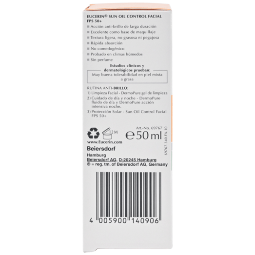 Eucerin Sun Facial Oil Control Toque Seco 50 ml