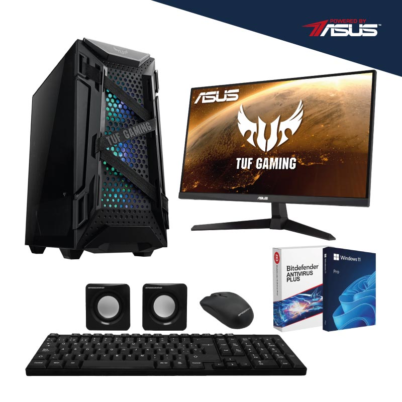 Computadora Speed-MidGaming I5-13400- 16GB RAM DDR5- RTX3050 8GB- 1TB NVMe- W11 Pro- Antivirus Bitdefender- Monitor gaming Asus 27" FHD- Powered By ASUS