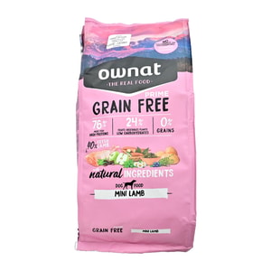 Ownat Balanceado Seco Para Perro Mini Grain Free Sabor Cordero *1Kg