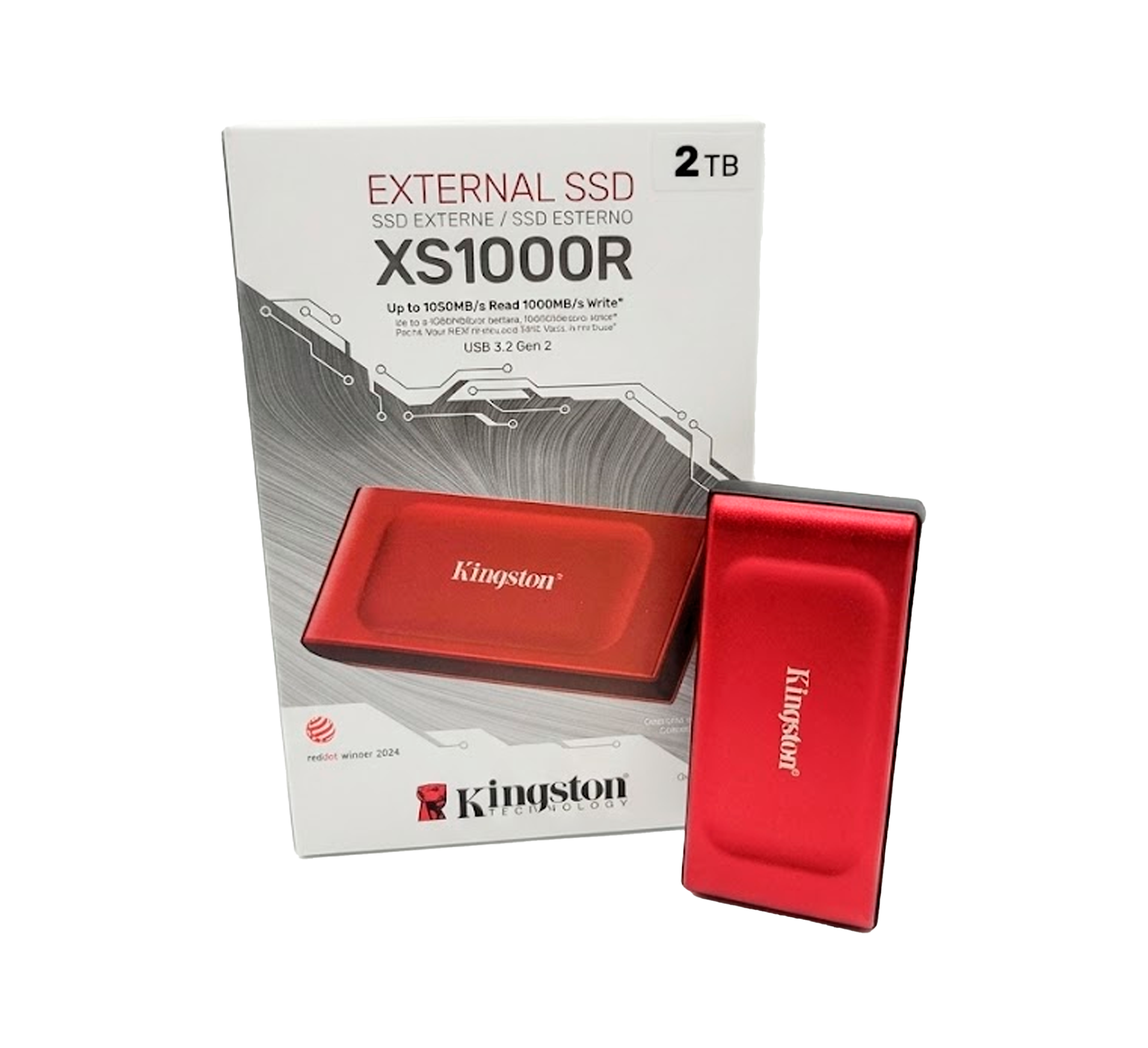 Kingston Disco Duro Externo 2TB Usb 3.2 Gen2