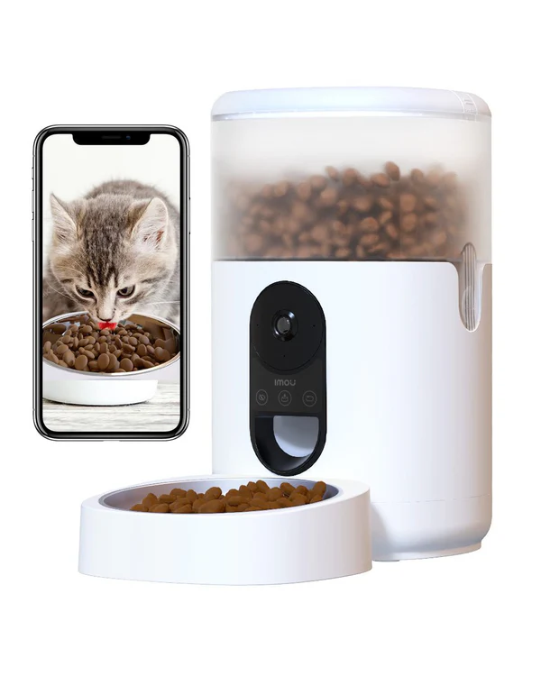 DISPENSADOR DE ALIMENTOS INTELIGENTE PARA MASCOTAS IMOU PF1-4L WIFI CAMARA 360 AUDIO BIDIRECCIONAL PROGRAMABLE