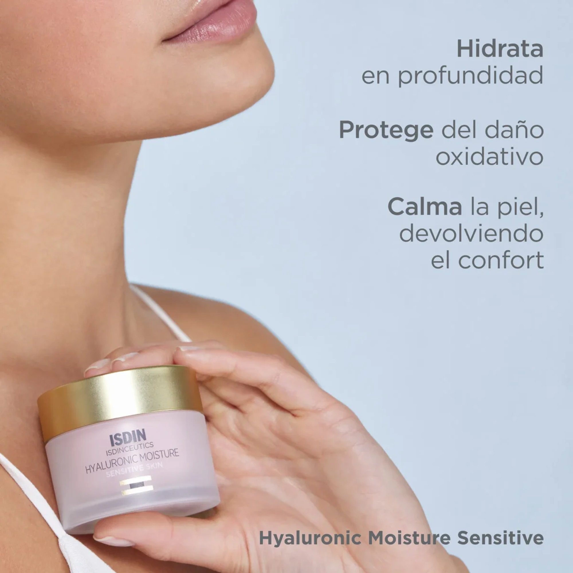 Isdin Crema Facial Hyaluronic Moisture Piel Sensible *50G