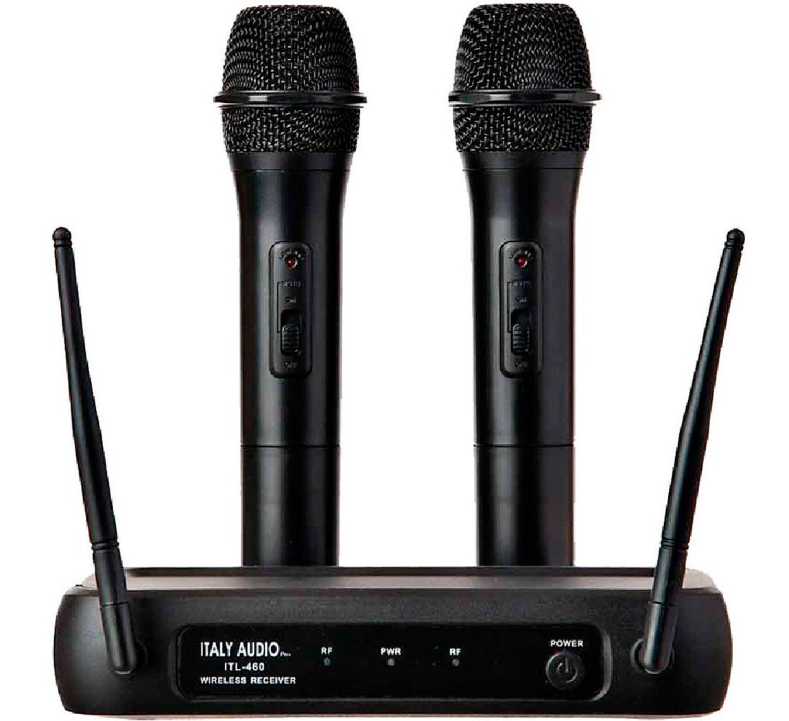 Italy Audio Micrófono Inalámbrico Dual Channel 2 Micrófonos