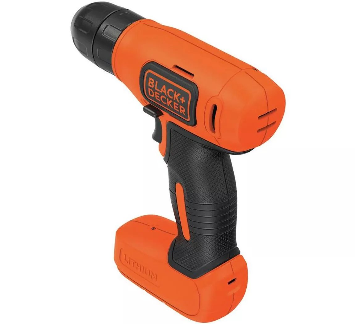 Black & Decker Taladro Atornillador Recargable 8 V Reversible Luz Led