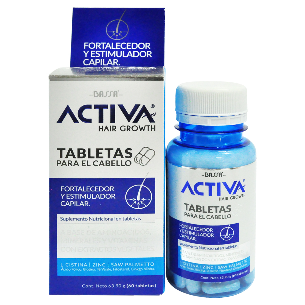 Activa Suplemento Alimenticio Hair Growth Tabletas 60 Unidades