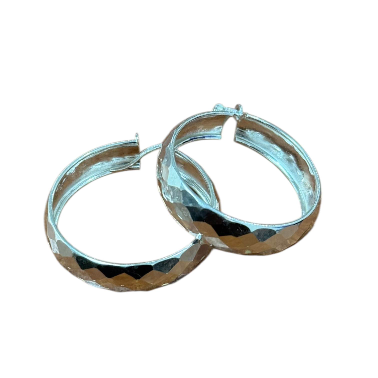 Arete Argolla Mediana Diamantada 3 Cm