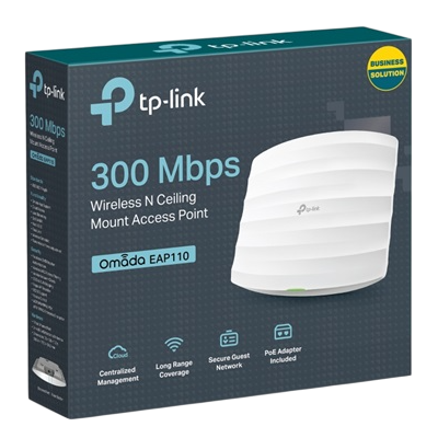 ACCESS POINT TP-LINK TPLINK OMADA EAP110 PARA INTERIOR INALAMBRICO DE 300MBPS MONTAJE EN TECHO