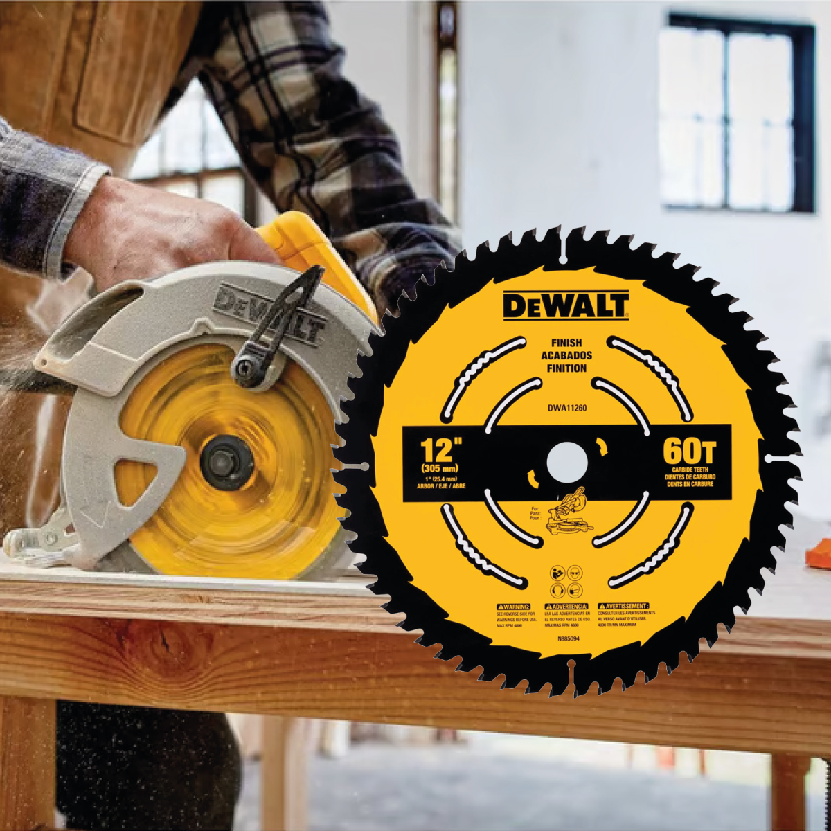 DISCO SIERRA MADERA 7 1 4  X 60D DEWALT DWA171460