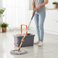 TRAPEADOR GIRATORIO 360° Y BALDE ESCURRIDOR ELITEMSO33