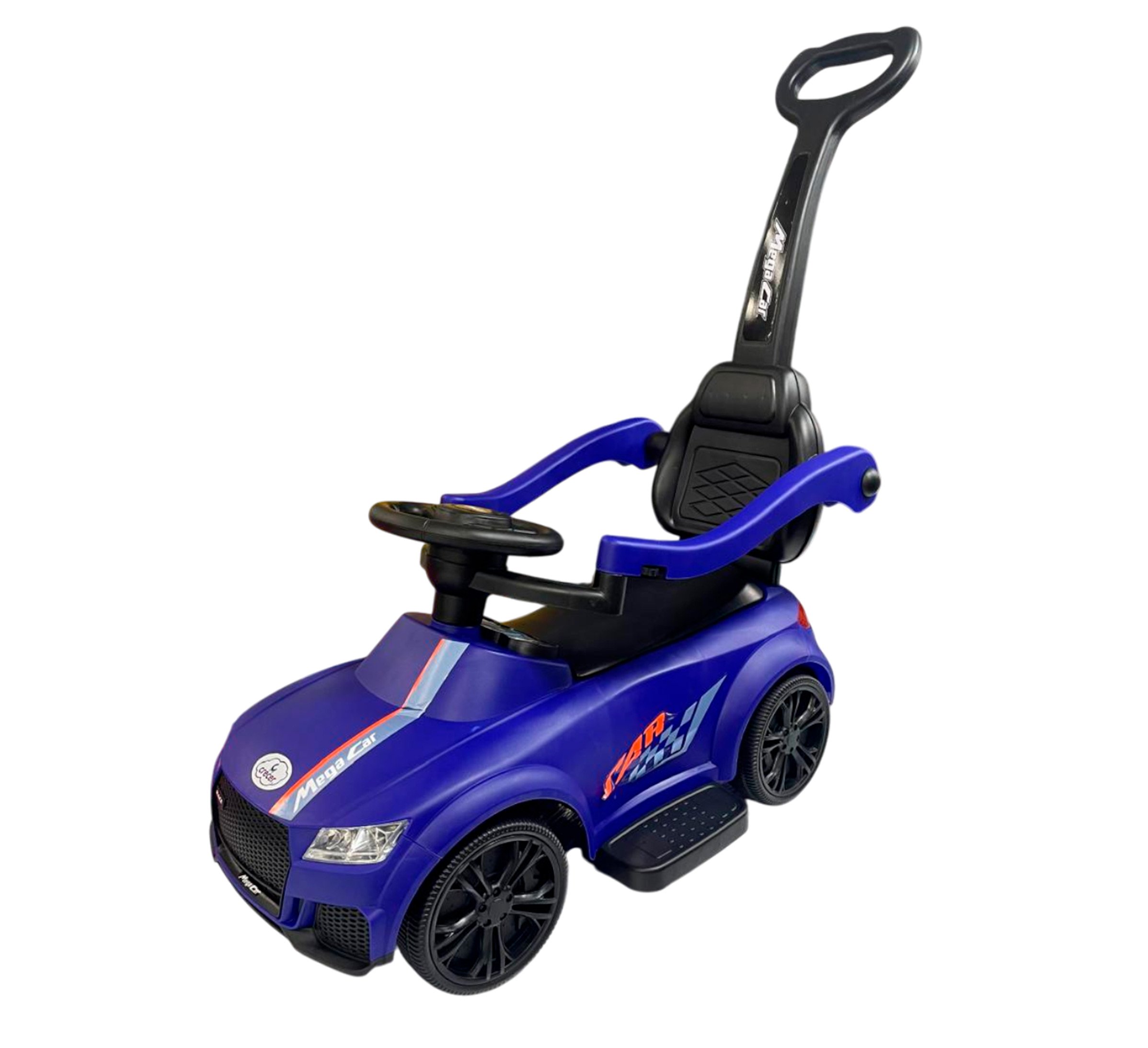 Crecer correpasillo con empujador musica y luz auto azul