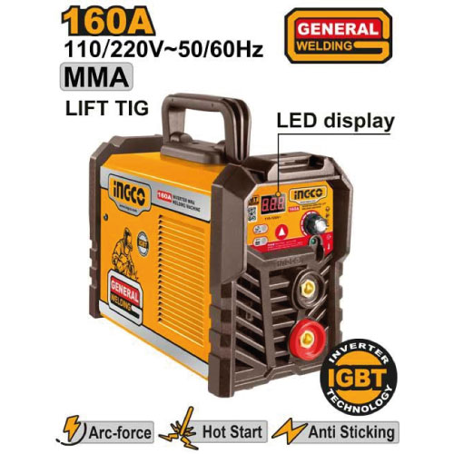 SOLDADORA INVERTER 160A 110-220V INGCO UMMA16028