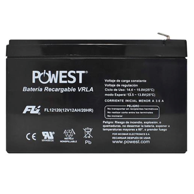 BATERIA POWEST PARA UPS SELLADA DE 12V A 12AH REF. FL12120GS