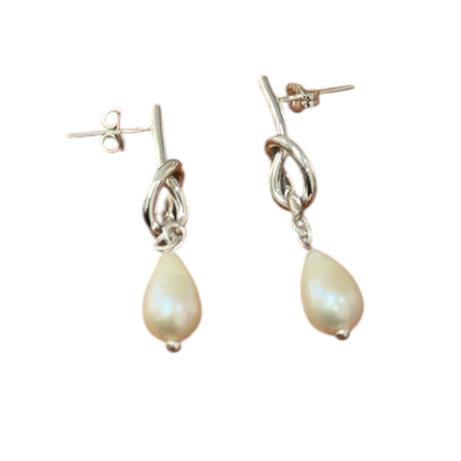 Arete Nudo Con Perla