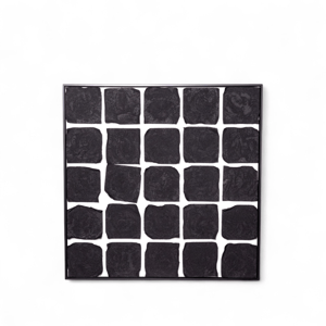 Cuadro ajedrezado negro 103x103
