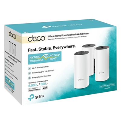 DECO P9 SISTEMA MESH + POWERLINE TP-LINK TPLINK KIT DE 3 PACK AC1200, MUMIMO