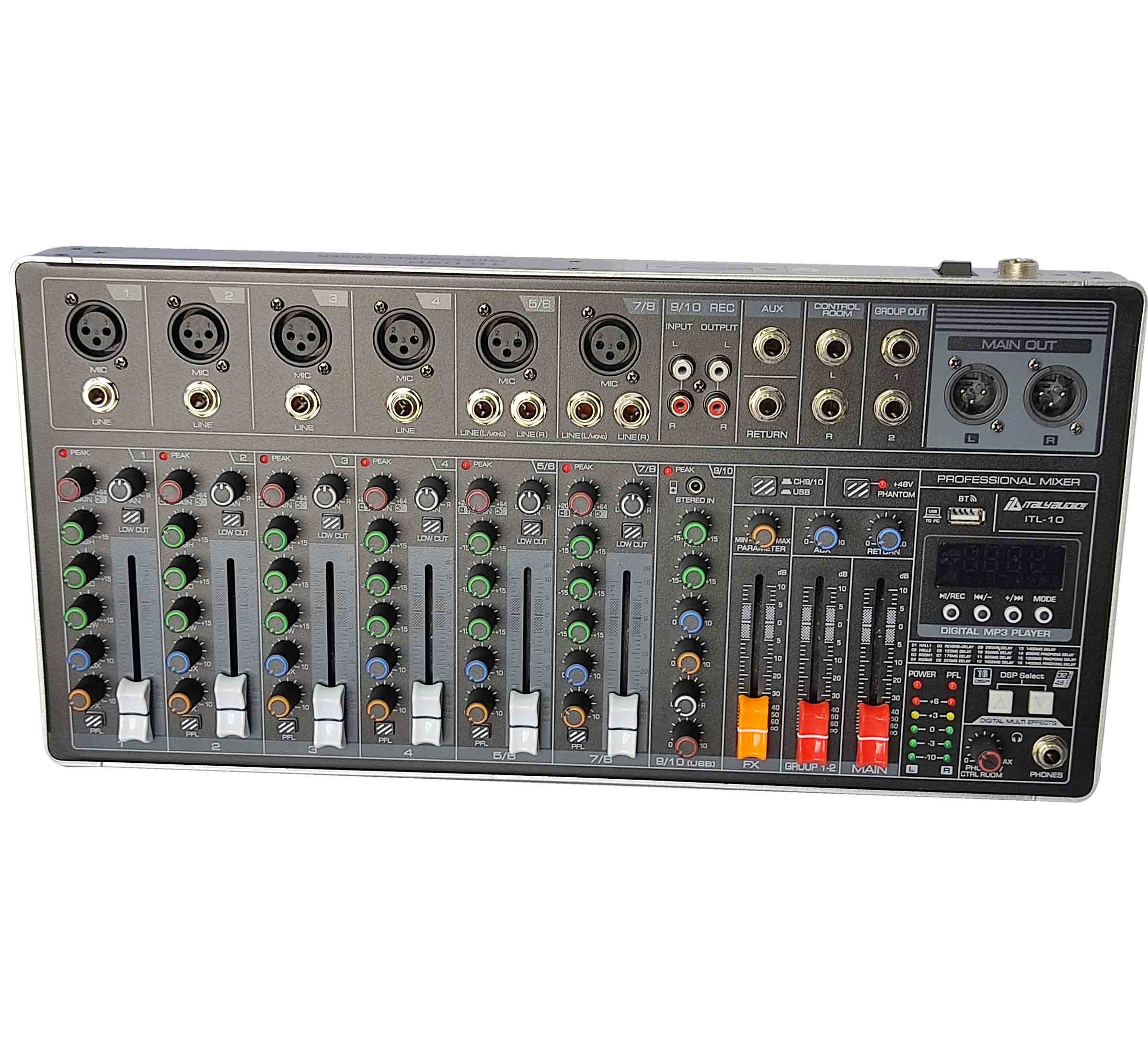 Italy audio consola | 10 canales digitales | 32 bit 48khz | 16 dsp