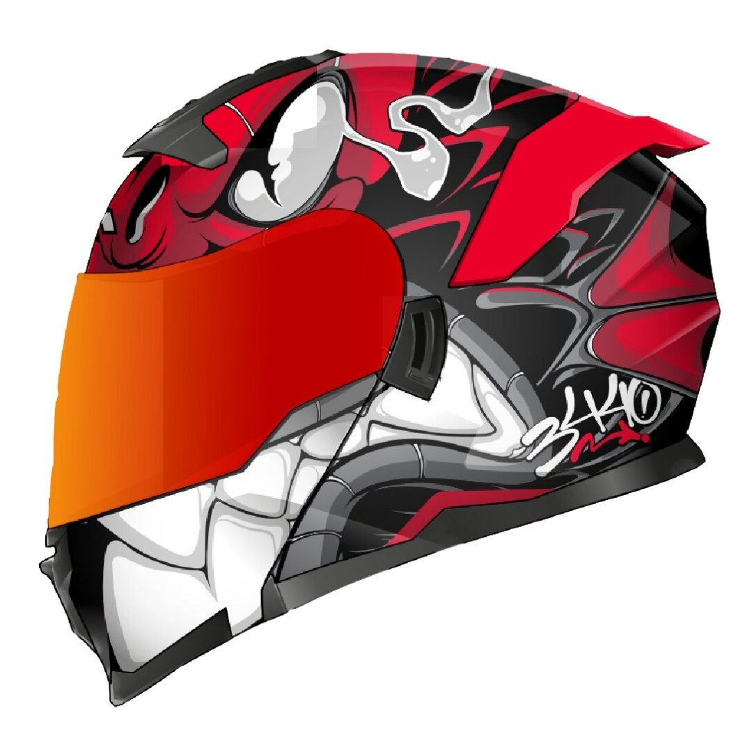CASCO HRO 3440DV JORMUN NEGRO MATE ROJO