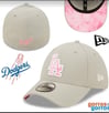 NEW ERA 3930 LOS ANGELES DODGERS GRIS Y ROSA ML