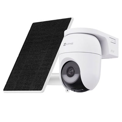 CAMARA DE SEGURIDAD ROBOTICA EZVIZ CB8C 2K 4MP PARA EXTERIIOR RECARGABLE INCLUYE PANEL SOLAR SOP MICRO SD 512GB