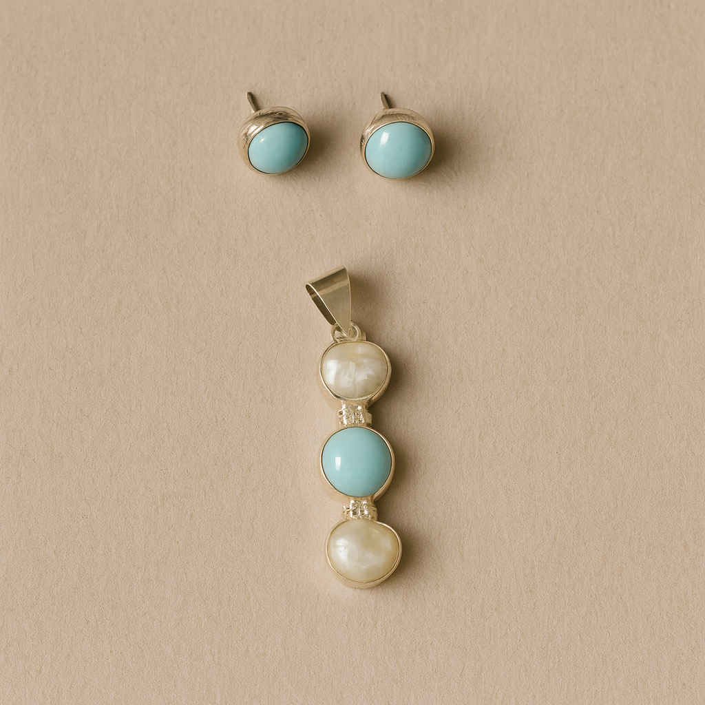 Juego Redondo Con Piedra Natural