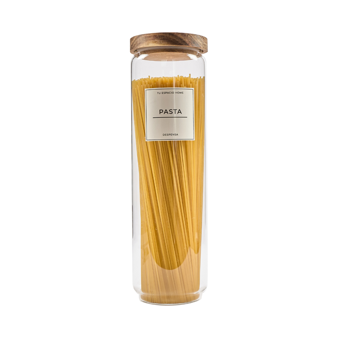 Frasco de vidrio con tapa de madera XL