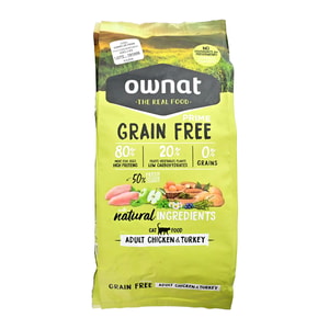 Ownat Balanceado Seco Para Gato Adulto Grain Free Sabor Pollo/Pavo *1Kg