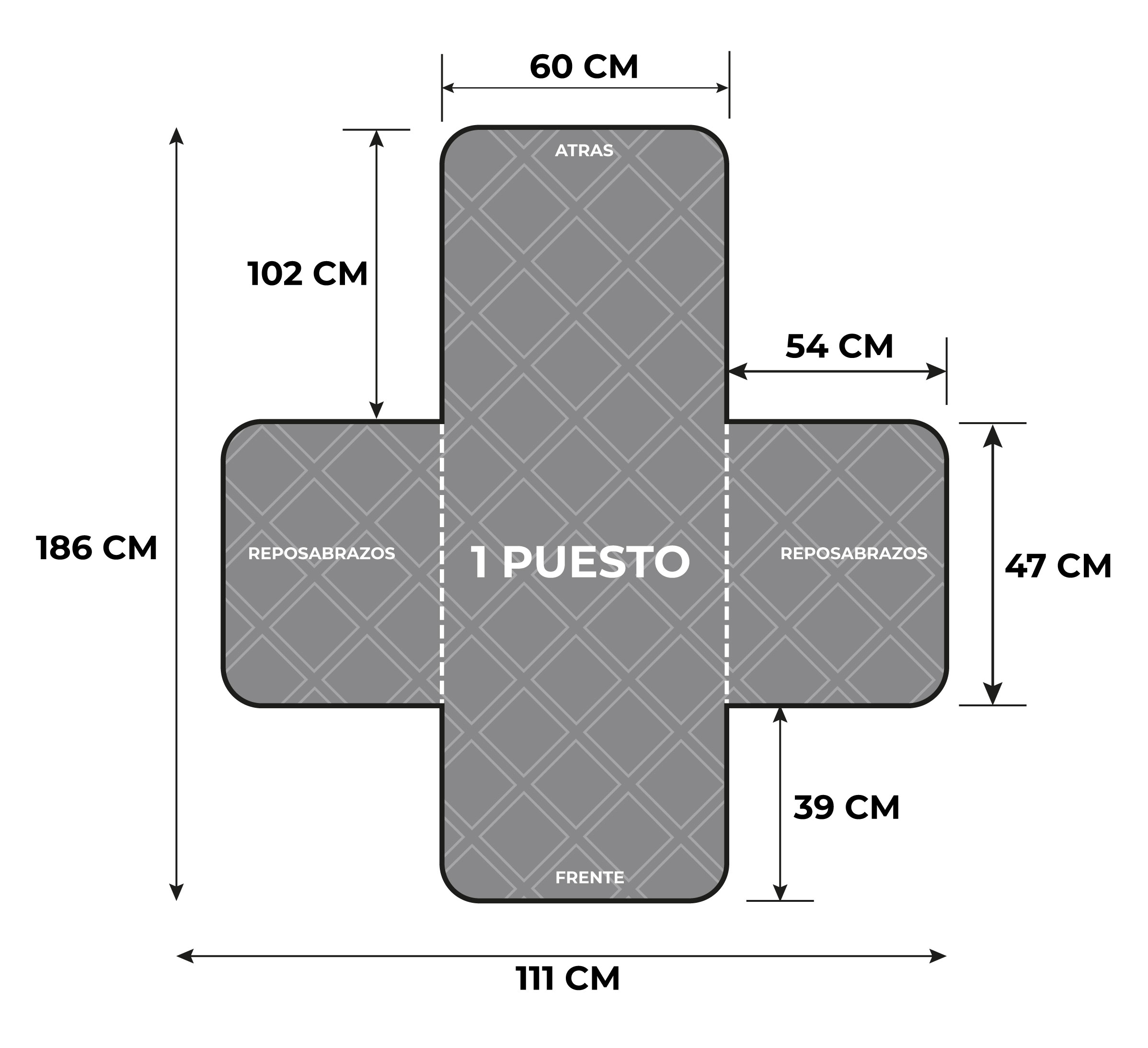 West Point Home Protector De Sofá 1 Puesto