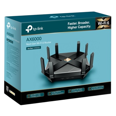 ROUTER TP-LINK TPLINK ARCHER AX6000 WIFI 6 WIRLESS DUAL BANDA HIGH CAPACITY 1WAN 8 GIGABITE 2USB3.0 1TUPE C