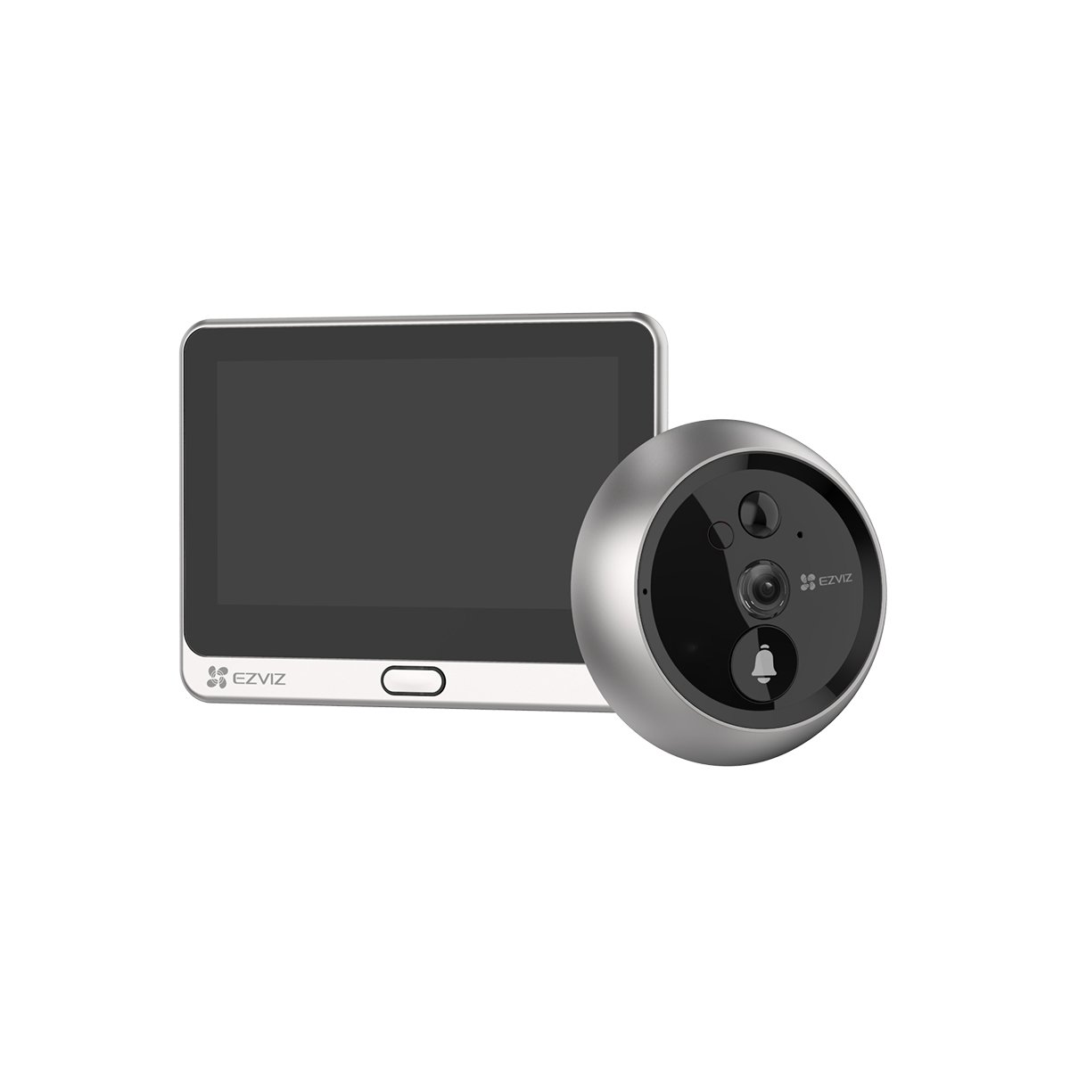 CAMARA Y MIRILLA EZVIZ DP2C 2MP PULSADOR DE TIMBRE 155  WFI 2 4GHZ AUDIO BI SOP MICRO SD PANT 4 3PUL