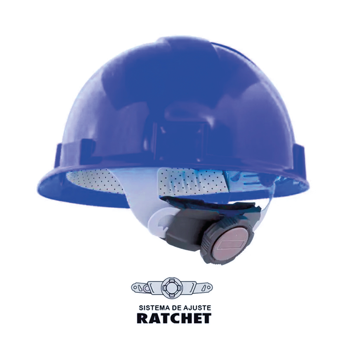 CASCO PROTECCION CLASE E C/RACHET AZUL ABRO
