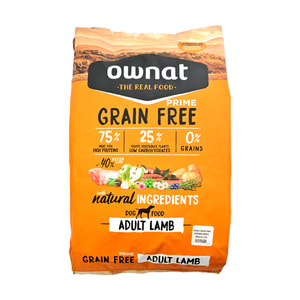 Ownat Balanceado Seco Para Perro Adulto Grain Free Sabor Cordero *3Kg