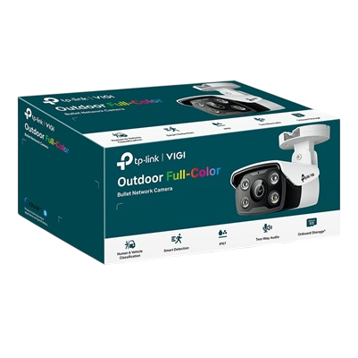 CAMARA TP-LINK IP VIGI C340 4MM H.265 PARA EXTERIOR FULL COLOR AUDIO 4MP