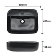 LAVABO CUADRADO NEGRO MATE 500X400X130MM 4GNT112