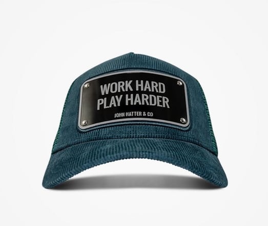 TRUCKER JOHN HATTER WORK HARD PLAY HARDER