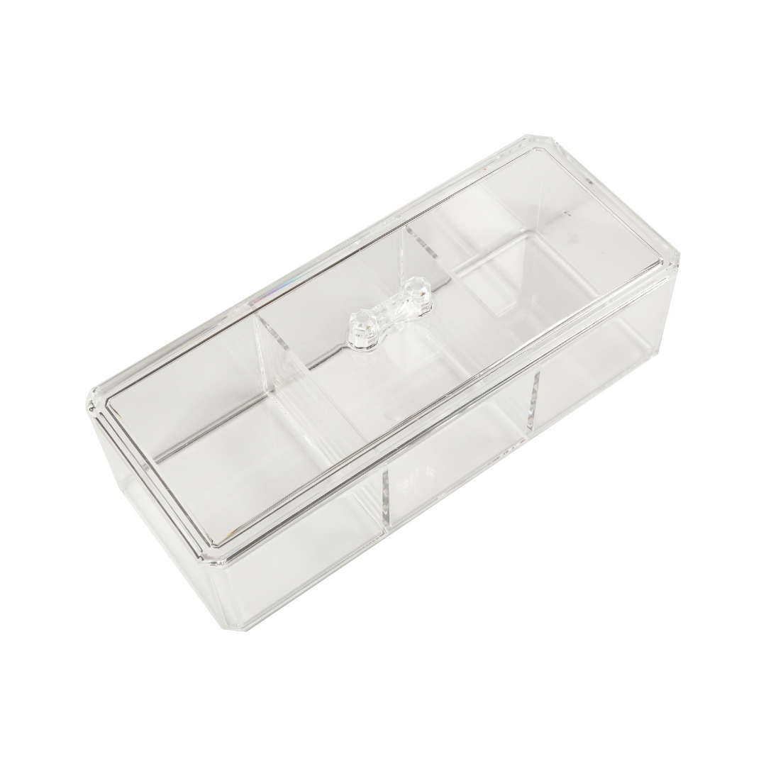 Organizador con tapa de 3 divisiones