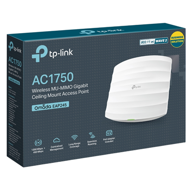 ACCESS POINT TP-LINK TPLINK EAP245 OMADA AC1750 MU-MIMO WIRELESS GIGABIT DE TECHO