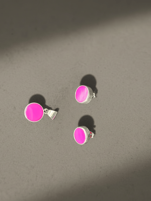 Juego Botón Agata Fucsia