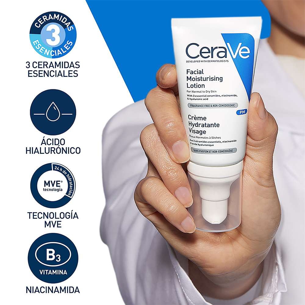 Cerave Loción Facial Moistur Pm 52 ml