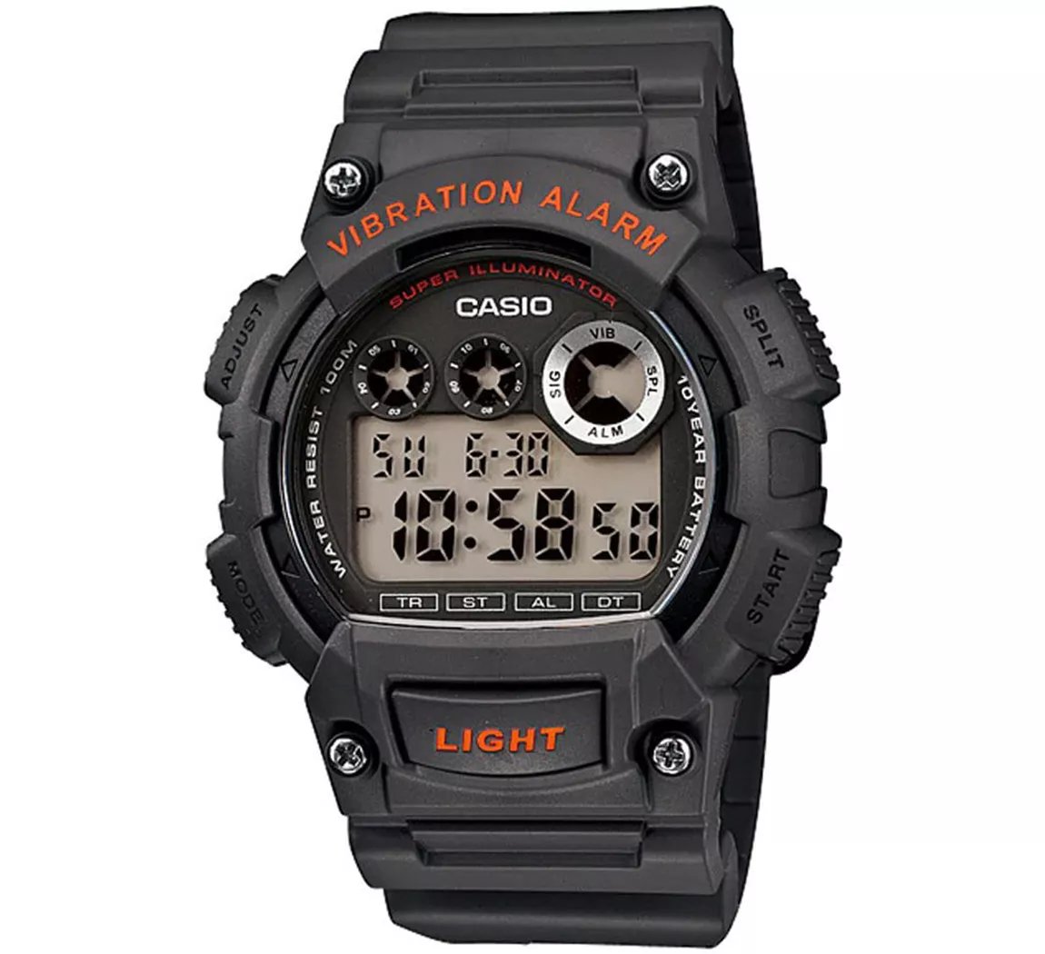 Casio Reloj Correa Resina Alarma Diaria Resistente al Agua